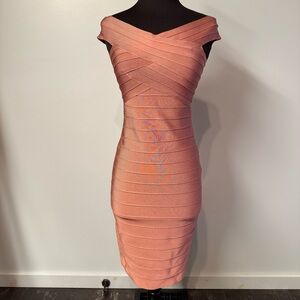 NEW Off-Shoulder Bandage Dress in Dusty Rose